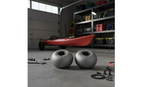 2 Pieces Inflatable PU Tire Sturdy Duty Kayak Trolley Wheel Multi-Terrain