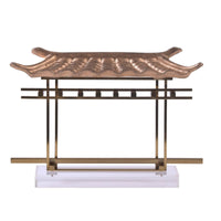 House Sculpture Abstract Sculpture with Metal Frame Classic for Entryway Console