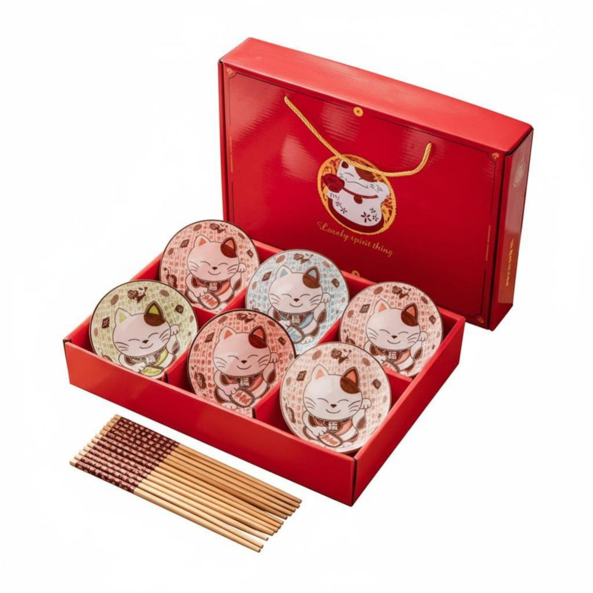 Ceramic Dinnerware Set, Bowl and Plate Gift Set, Assorted Chinese Designs, Gift for Friends or Clients, Hand-Painted