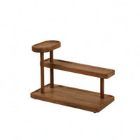 3-Tier Desktop Shelf Small Stepped Display Shelf Compact for Vanity, Collectors
