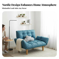 Adjustable Sleeper Loveseat Foldable Adjustable Floor Loveseat Small Space Suitable Tri-Function Multifunctional Design