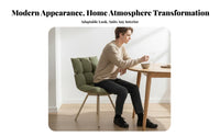 Upholstered Rotating Armchair Modern Minimalist Design Plump Spinerest Chair Plush Padding Ergonomic Curved Spine