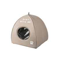 Pet Cave with Foil Window Cozy Insulated Cat House Padded for Indoor, Kittens