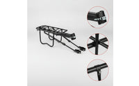 Adjustable Cycle Rear Cargo Rack Sturdy Rear Bike Rack with Quick Release Clamp Lightweight Compatible for Commuters