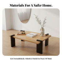 Irregular-Shaped Wooden Table Modern Design Home Furniture Sturdy Legs Minimalist Aesthetic for Apartment Dwellers, Lounge Area