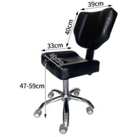 Upholstered Swivel Chair Five-Wheel Height-Adjustable Swivel Chair Stitched Seams