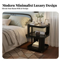 Curved Designd Rolling Table Space-Saving Design Rolling Curved Designd Table Modern and aesthetic