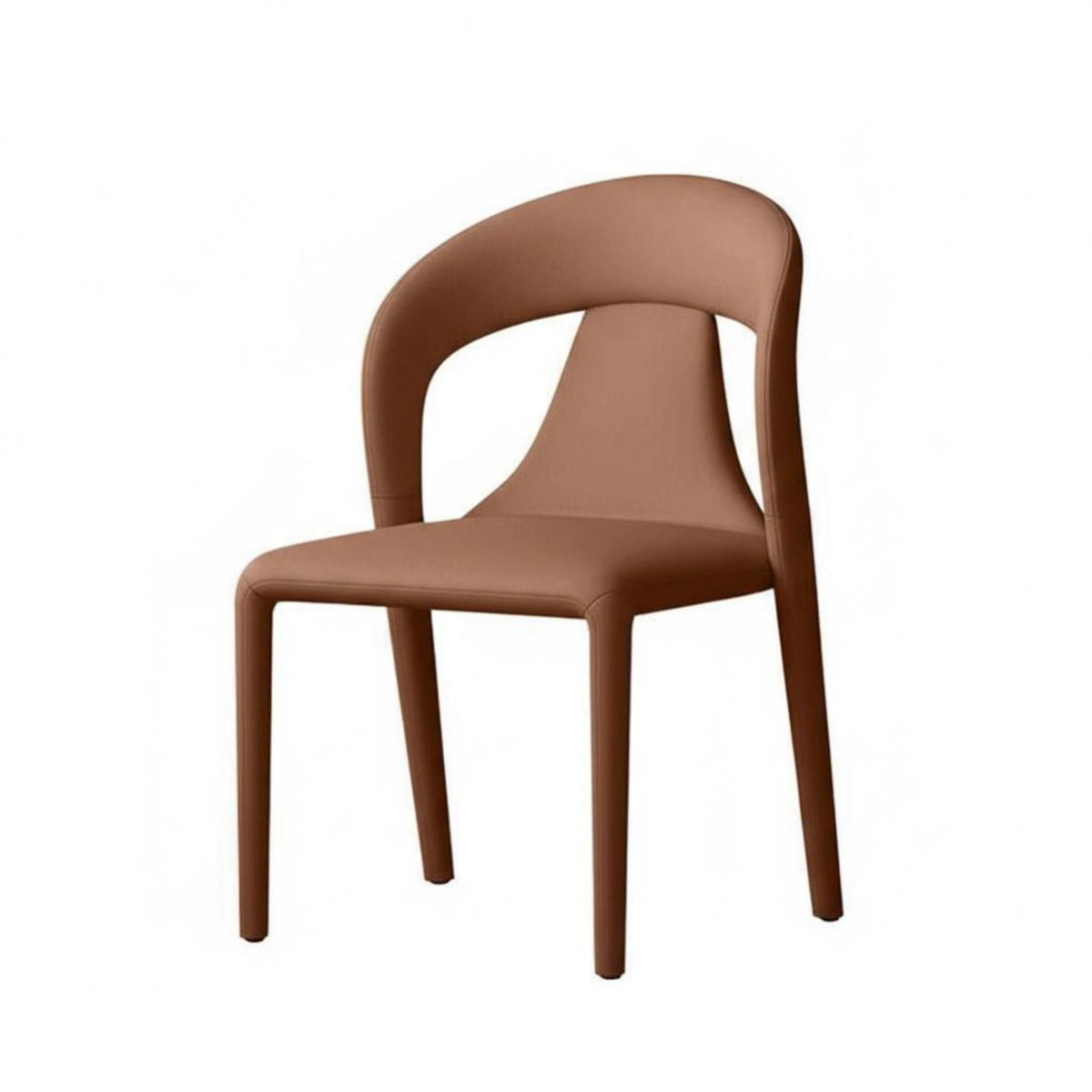 Upholstered Exposedrear Side Chair Modern Minimalist Design Dining Seat Versatile Use Easy to Clean for Kitchen, Cafe