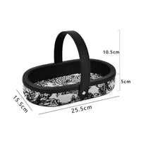 PU Leather Tray Luxury Look Decorative Handle Tray Space-Saving for Entryway