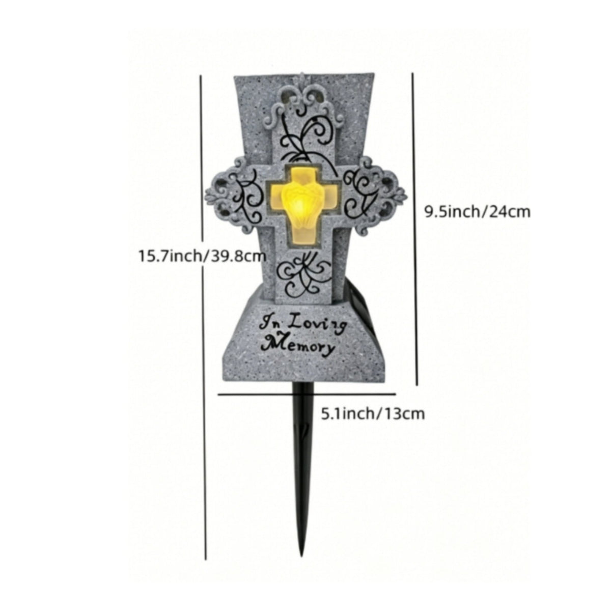 LED Cemetery Vase No Batteries Needed Solar Cemetery Flower Holder Sympathy Gift