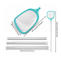 Pool Skimmer Net with Aluminum Handle Sturdy for Backyard Pools