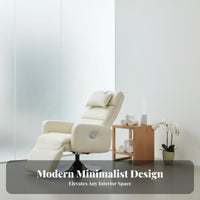Upholstered Recliner with Footrest Ergonomic Design Pushspine-support section Recliner for Spa