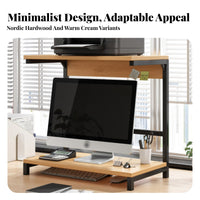 Computer Screen Riser with Storage Non-Slip Feet display Stand cord Management