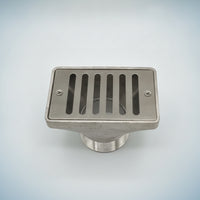 Stainless Steel Slotted Pool Drain Brushed Metal Pool Overflow Drain Long-Lasting Adapter Flush-Mount for Homeowners