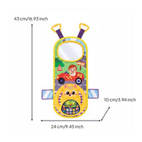 Early Education Car Driving Toy Wildlife Theme Hanging Steering Wheel Toy Interactive Hand-Eye Coordination for Babies, Toddlers, Crib, Stroller