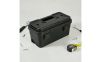 Multi-Compartment Multifunctional Storage Box Large Capacity Layered Tool Organizer Stackable Design for Repairmen, Camping, Outdoor, Garage