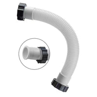 Threaded Connector Hose 1.5-Inch Diameter Flexible Pool Tube White