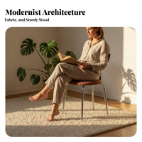 Curved Backrest Side Chair Easy to Match Household Furniture Ergonomic Support