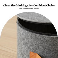 Hat Organizer Box Large Capacity Fabric Bin Carry Strap Sturdy Handles for Travelers, Adults, Wardrobe, Entryway, Under Bed