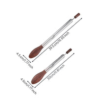 Locking Kitchen Tongs Heat Resistant Walnut Wood Serving Tongs for Buffet