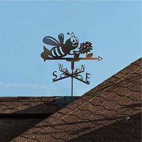 Bee Roof Weather Vane Iron Craft Wind Outdoor