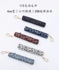 出口原单112克超轻羽毛伞碳纤维防紫外线防晒小巧便携太阳伞