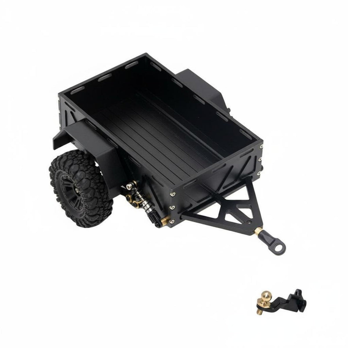 RC Utility Trailer No Damage Install Miniature Tow Trailer Personalized Decoration Model Vehicle Accessory for Display