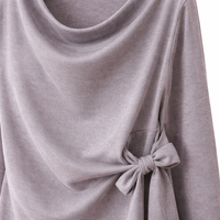 Long Sleeve Tops Women with Tie Waist Detail for Work and Office Wear, Polyester Blouse with Adjustable Drawstring, Plus Size