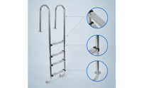 Bolt-on Above-Ground Pool Ladder Stable Ladder with Textured Steps Long-Lasting Safe for Swim Clubs