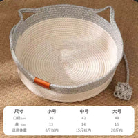 宠物猫窝藤编草编窝猫抓板凉席夏季清凉玉米皮毛毡代发毛毡猫
