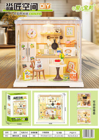 Fun DIY 3D Puzzle with Simulated Lighting for Bedroom and Study Model World Children's Toy