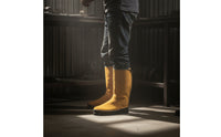 Leg Guards Wear Resistant Shoe Protectors Welding Boot Covers Heavy Duty Abrasion Resistant Gaiters Cowhide Material Secure Fit Suitable for Carpentry Workshop Machine Operation