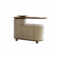 Mobile Tea Cart, Rotating Tea Table, Modern Side Cabinet for Living Room