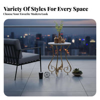 Round Tiered End Table Versatile Tiered Circular Stand Easy to Assemble