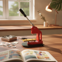 Badge Press with Sliding Track Manual Maker Compact for Hobbyists