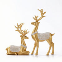 Lustrous Resin Figurine Gold Decorative Ornament Glossy Tabletop Sculpture Ornamental for Living Room