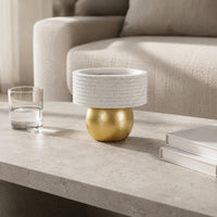 Gold Hollow Vase Glossy Finish Home Decor Easy to Clean for Hotel