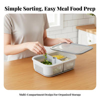 4 Pieces Stackable small p-meal prepp Box complimentaryzer Safe Refrigerator container Set closureed Lid