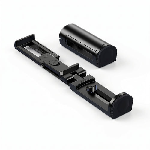 Rotating Black Clamp-on Phone Stand Adjustable Phone Holder for Travel