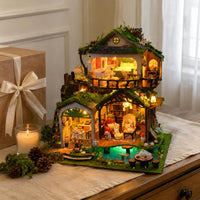 Assemble-Your-Own Tiny House Miniature Kit Handmade Fairy Tale Model Decorative DIY Miniature House for Playroom