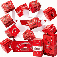 Graduation Burst Box Foldable Burst Gift Box Cube-Shaped