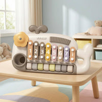 Numbered Strips Sea creatureShaped Music Toy 8-Note Kids Piano Drum Toy Handheld Mallet Kids Percussion Set Colorful