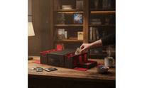 Portable Trading Card Storage Box with Handle Hard-Shell Card Storage Box with Window Divided Travel-Friendly for Collectors, Gamers, Game Night