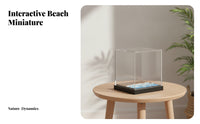 Diorama Display Box Transparent Beach Diorama Black Base Miniature Display Case