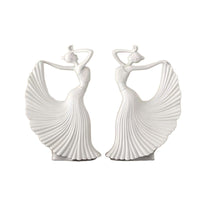 Modern Minimalist Dancing Figure Sculpture, Resin Art Decor