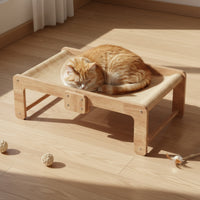 Feline Hammock Bed Wooden Frame Hammock Feline Bed Rectangular