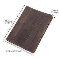 Refillable Business Padfolio Vintage Design Document Organizer for Meetings, Men