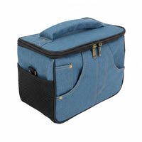 Guitar Amplifier Carrying Bag Shoulder Strap Compatible Denim Style Amp Storage Bag With Pockets Crossbody Amp Case for Guitarists, Gigs, Rehearsal