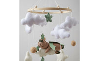 Felt Crib Mobile Developmental Cloud Crib Mobile Gender Neutral for Newborns