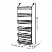 Door Hanging Basket Organizer No Drill over Door Basket Shelf Sturdy and Sturdy Organization for Shower Area
